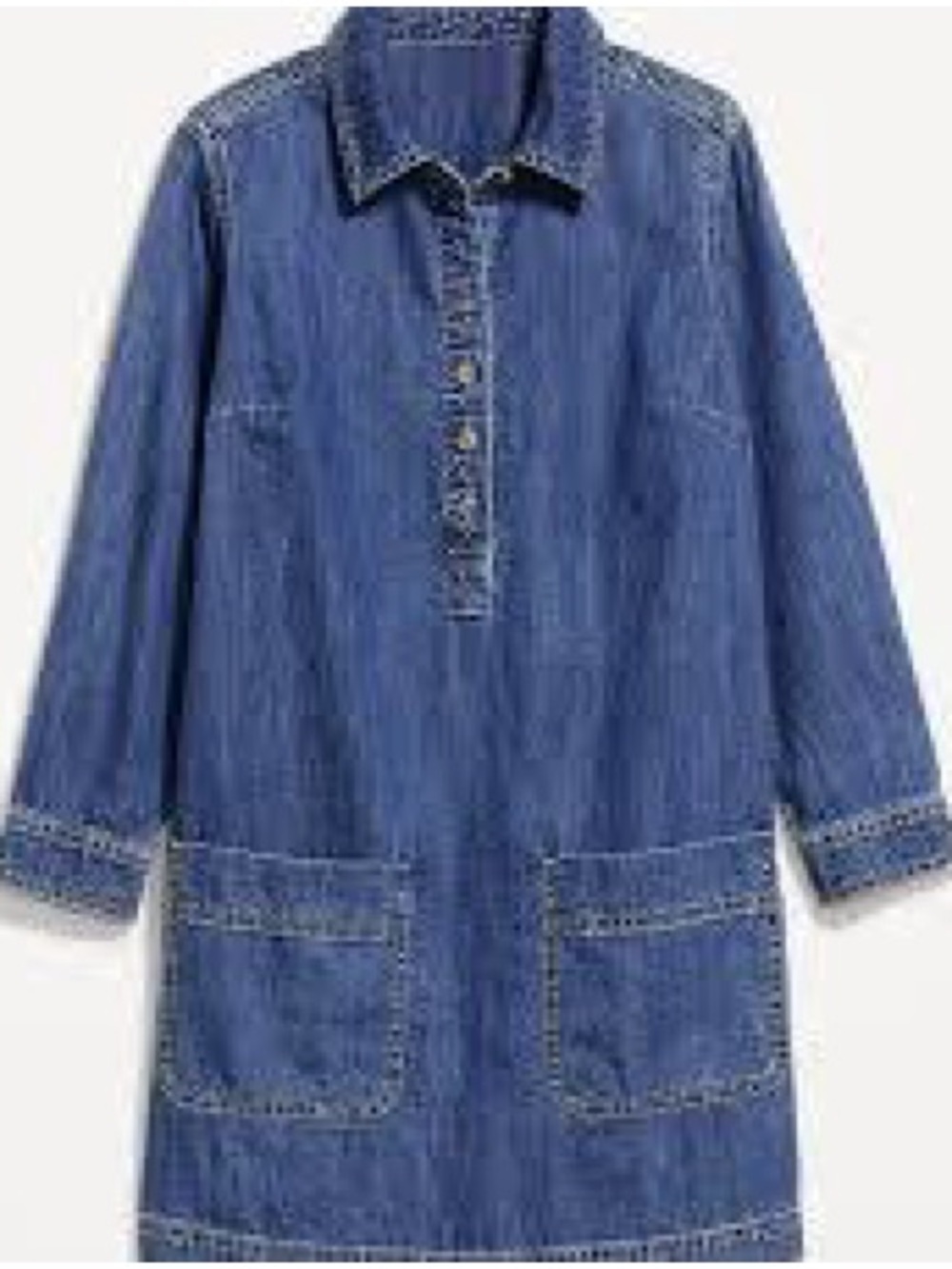 Old Navy Blue Denim Shirt Dress